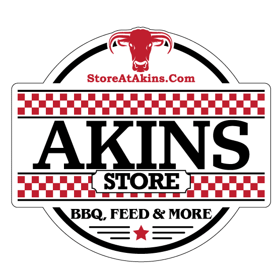 Store At Akins Logo - BBQ, feed store, convenience store, logo